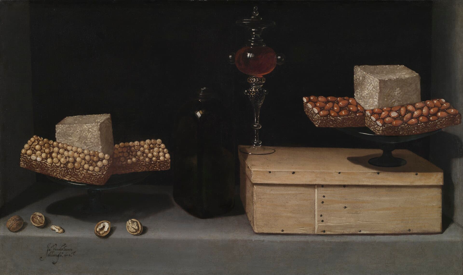 Bodegón de Juan van der Hamen con dulces y frutos secos